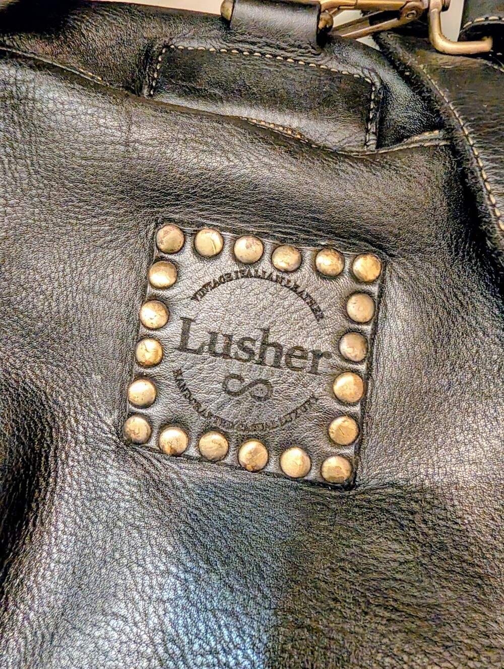 Vintage Italian Leather Quest Backpack Purse - Picture 6 of 7